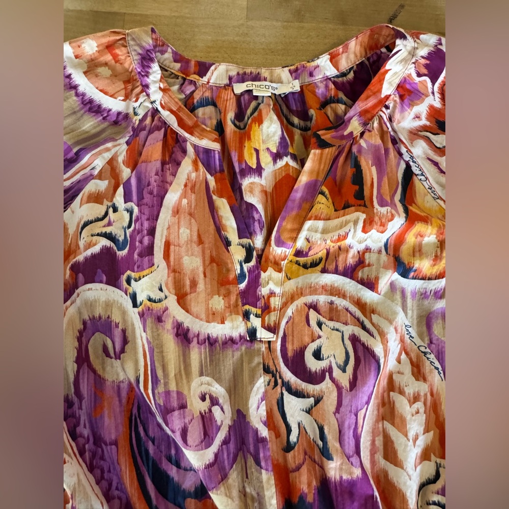 Chico's 50th anniversary paisley tiered Midi Dress - Picture 8 of 12